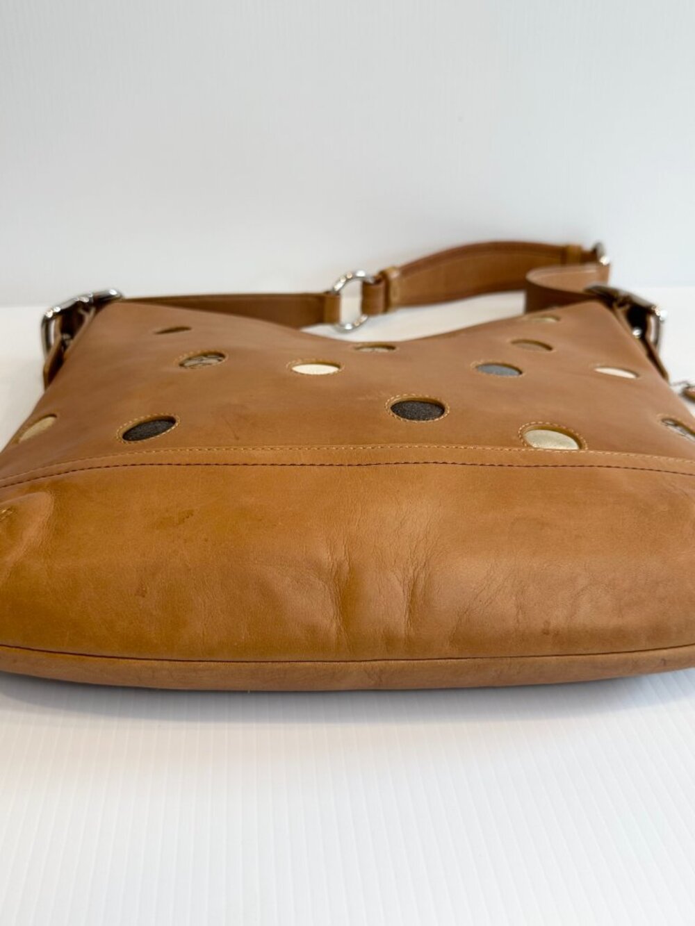 COACH Tan Polka Dot Limited Edition Hobo with Nickel Hardware - Picture 6 of 15